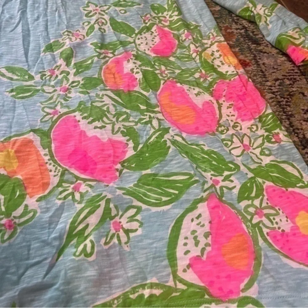 Lilly Pulitzer Citrus Fruit Print Shift Dress Small Pink Resort Vacation Preppy